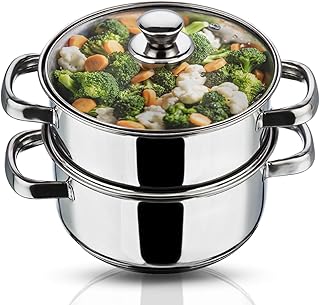 Vinod Stainless Steel 2-Tier Steamer – 20cm | Vegetable