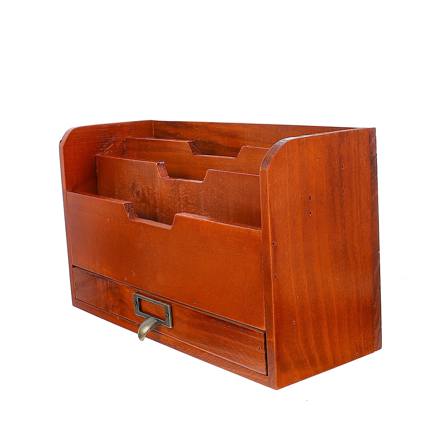 Boîte de rangement tiroir en bois 11 compartiments conteneur bureau ancien