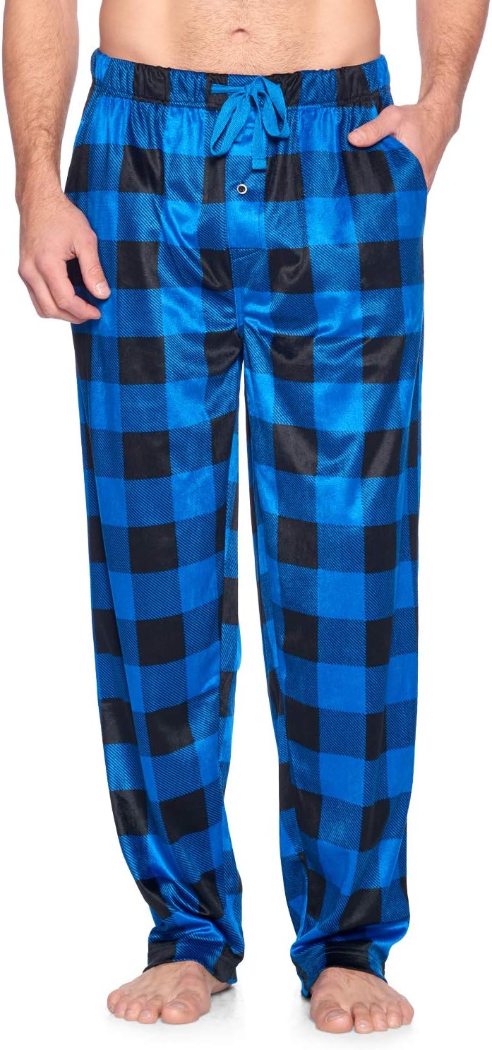 Ashford & Brooks Men's Fleece Pajama Pants, Fuzzy Soft Sleep Lounge Bottoms