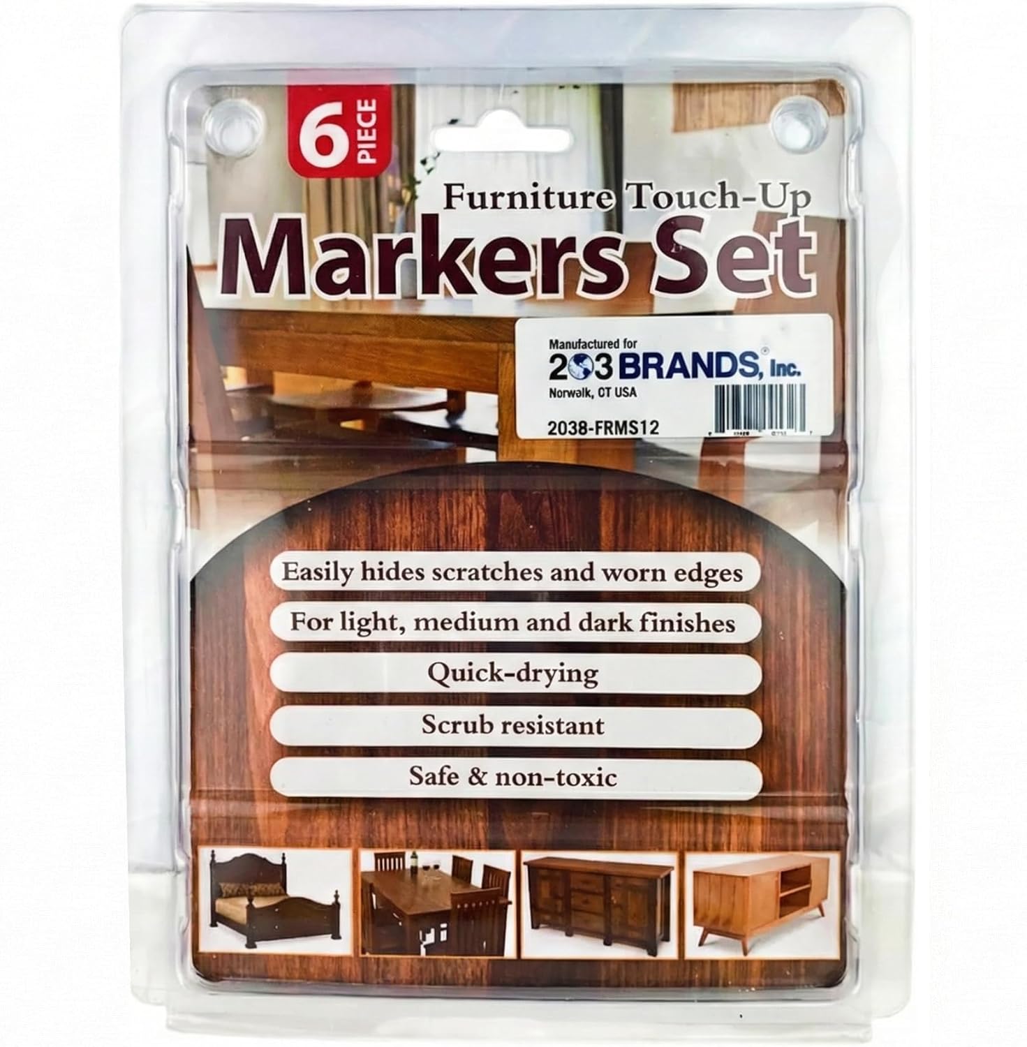 Wood Surface Scratch and Stain Remover Kit - Includes The Original Almond Stick by Tibet and Furniture Touch-Up Markers Repair Kit (203 Brands) for Wood Floors, Tables, Desks, and More
