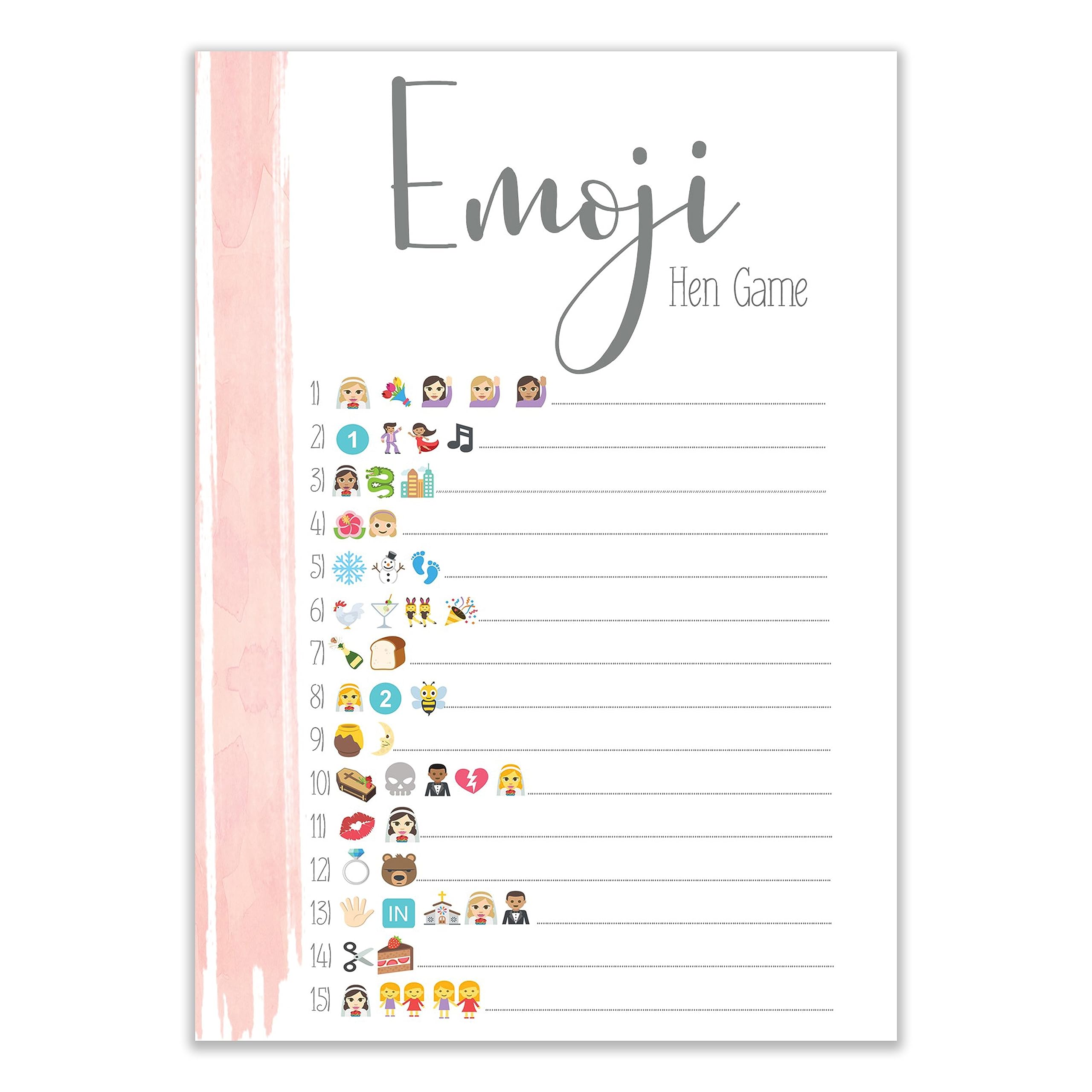 The Little Party CompanyHen Picture Game Pink Swash Design Hen Accessories 10 pack (HEG)