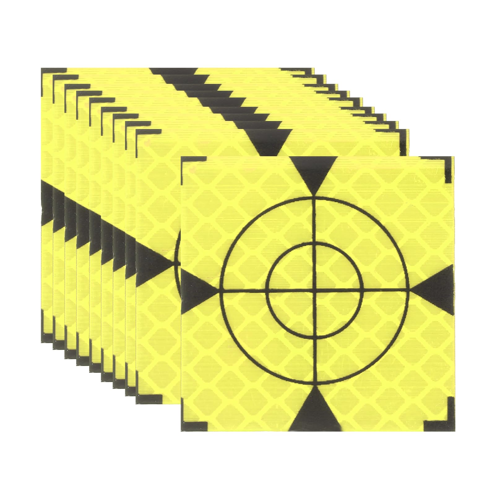PATIKIL Survey Reflector Target (40x40mm, Yellow Green)(100 Pcs) Self-Adhesive Reflective Sheet Surveying Target Mark Tape, Suit for Total Station/Ship Inspection/Tunnel Measure — image 1
