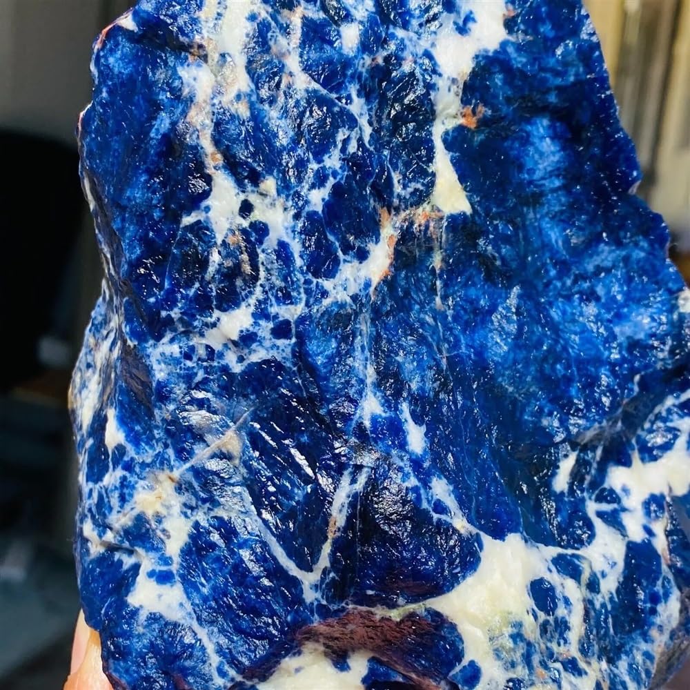 Bellissimo Pietra preziosa di cristallo grezzo naturale di sodalite blu for il bilanciamento energetico(450-500g)