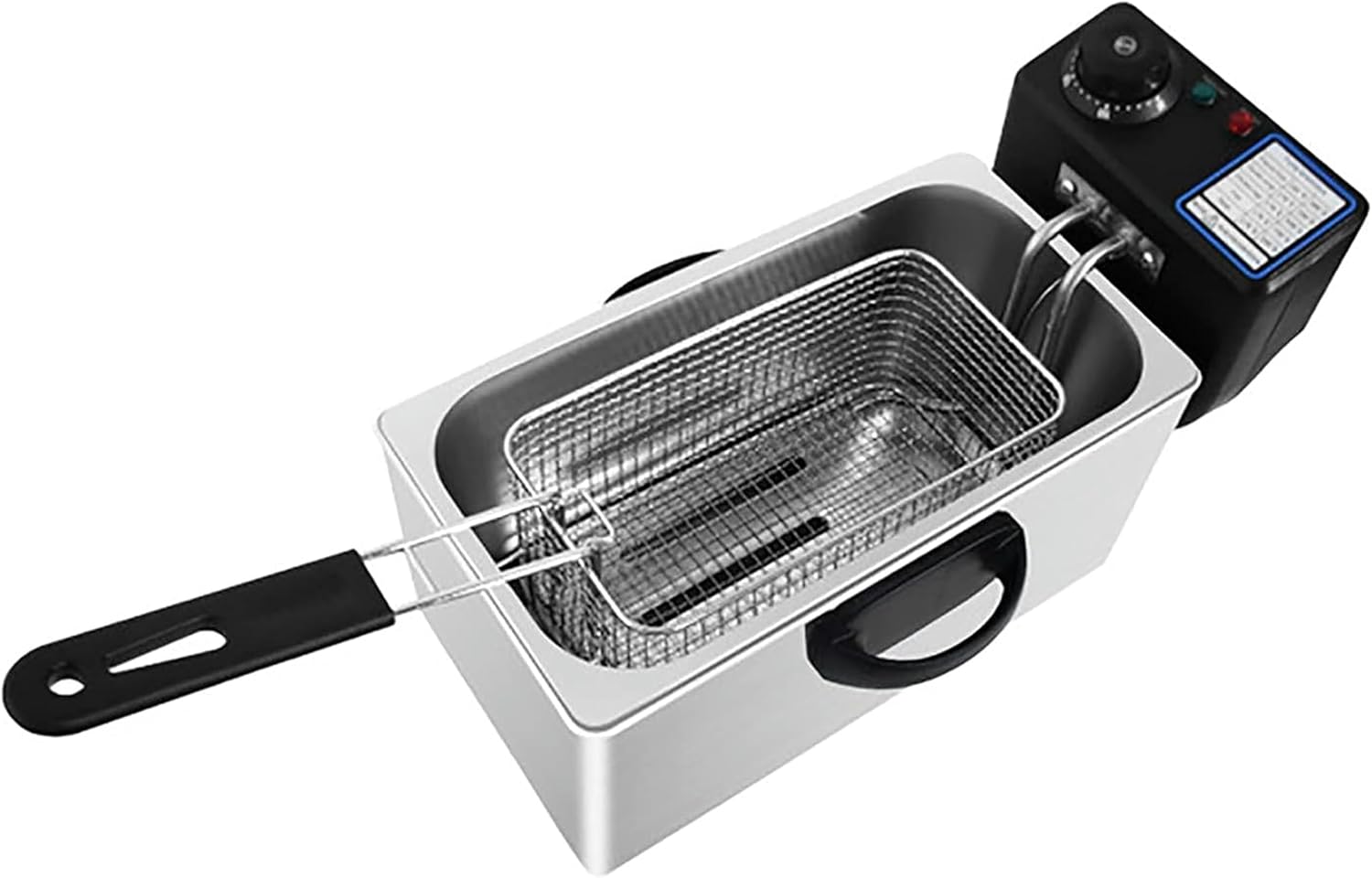 7L Deep Fat Fryer Stainless Steel Electric Deep Fryer Adjustable Temperature Control with Removable Basket Easy Clean for Home, Commercial Restaurant, Fast Food Restaurant 1500W