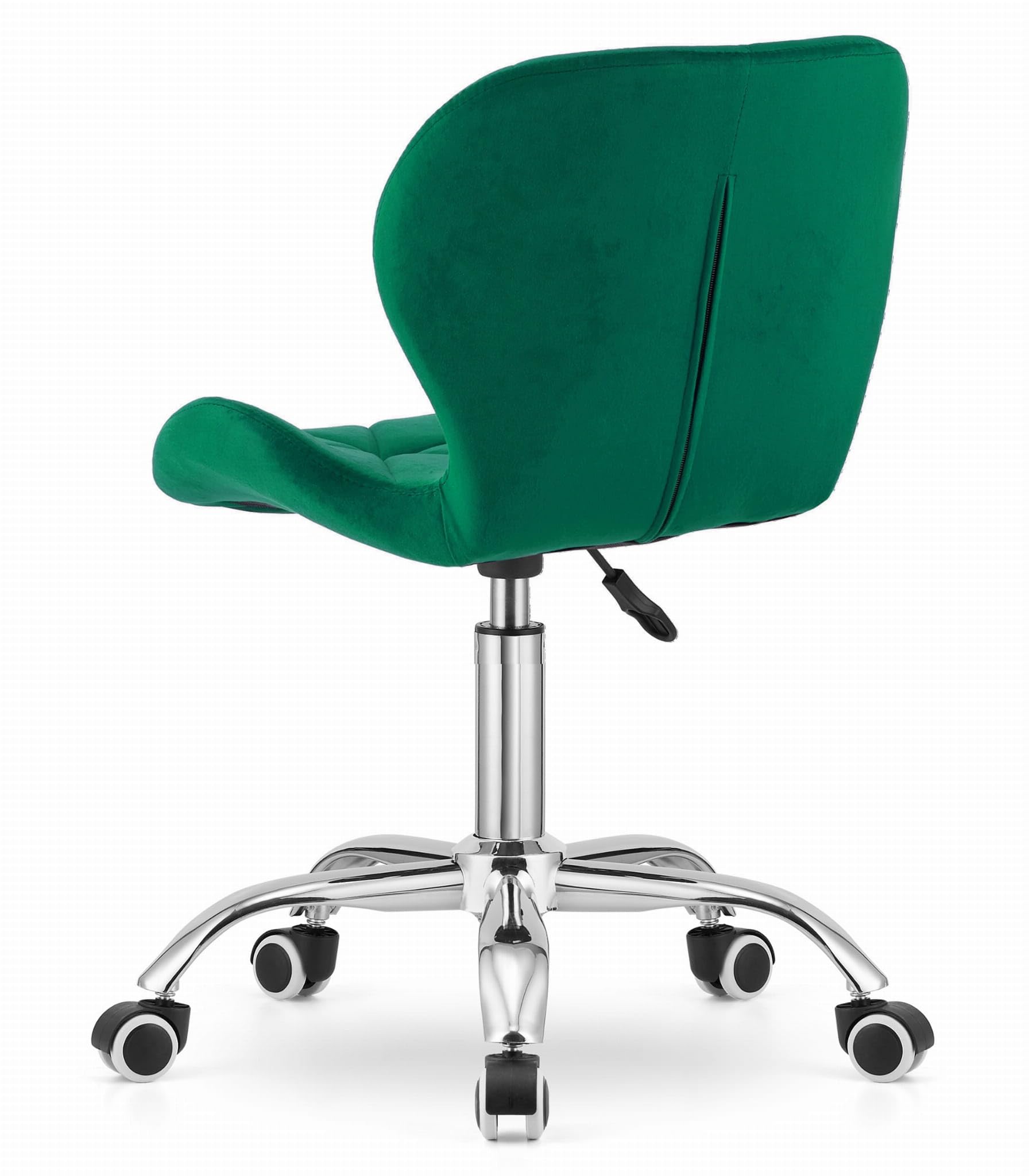 Sedia Scrivania Velluto Design Geometrico, Verde | pistone a gas, seduta regolabile, ufficio, moderna, ruote fluide, ergonomica