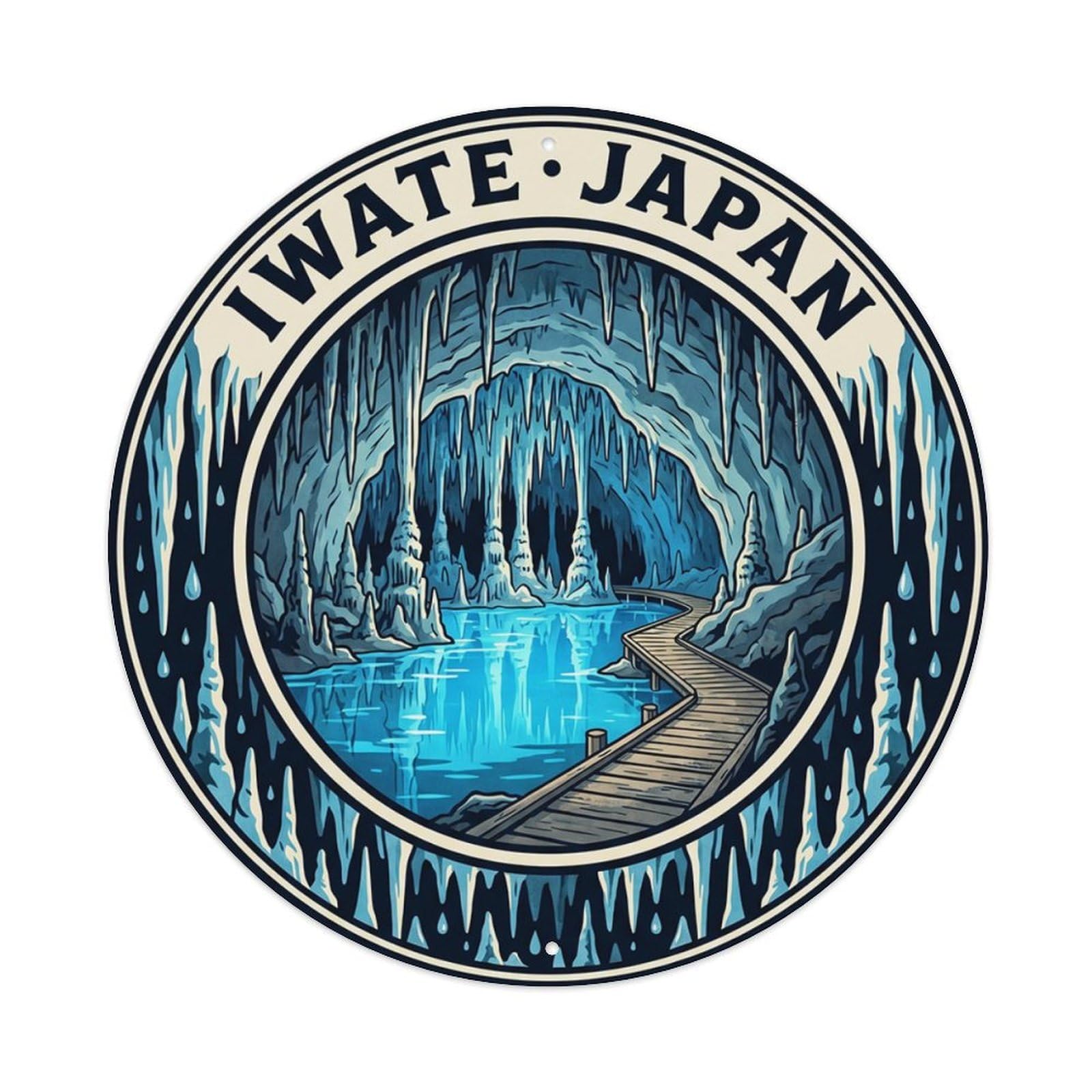 Ryusendo Cave Underground Lake Scenic Nature Forest Metal Tin Sign