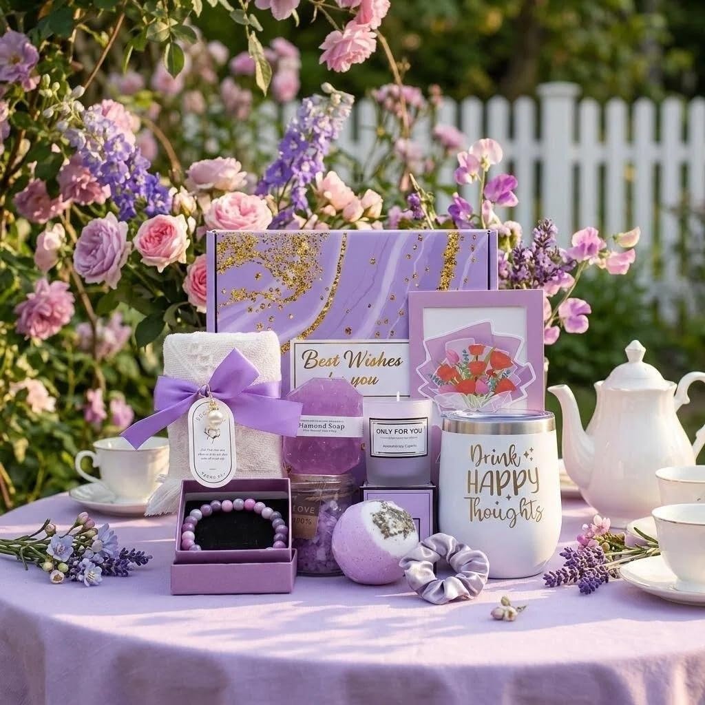 GAESHOW Cadeau femme anniversaire, 9 ensembles de bain spa pour elle
