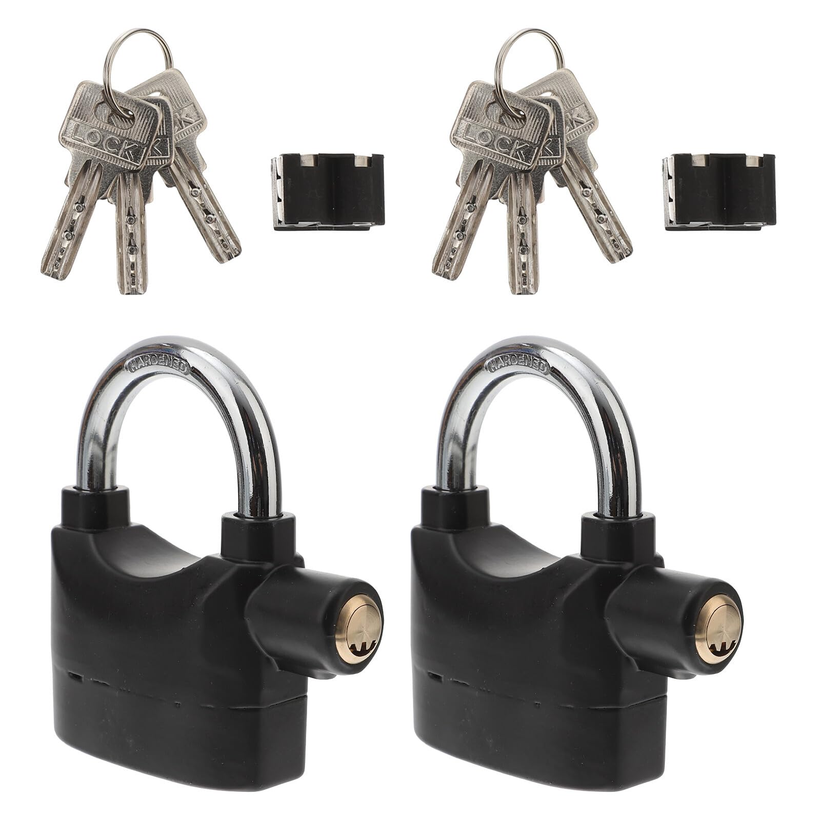 Hemobllo Cadenas Antivol Vélo u Robuste Alarme Haute Fréquence En Alliage D'aluminium, 2 Pièces 6 Clés, Sécurité Extérieure Pour Moto, Porte, Fenêtre Et Entrepôt