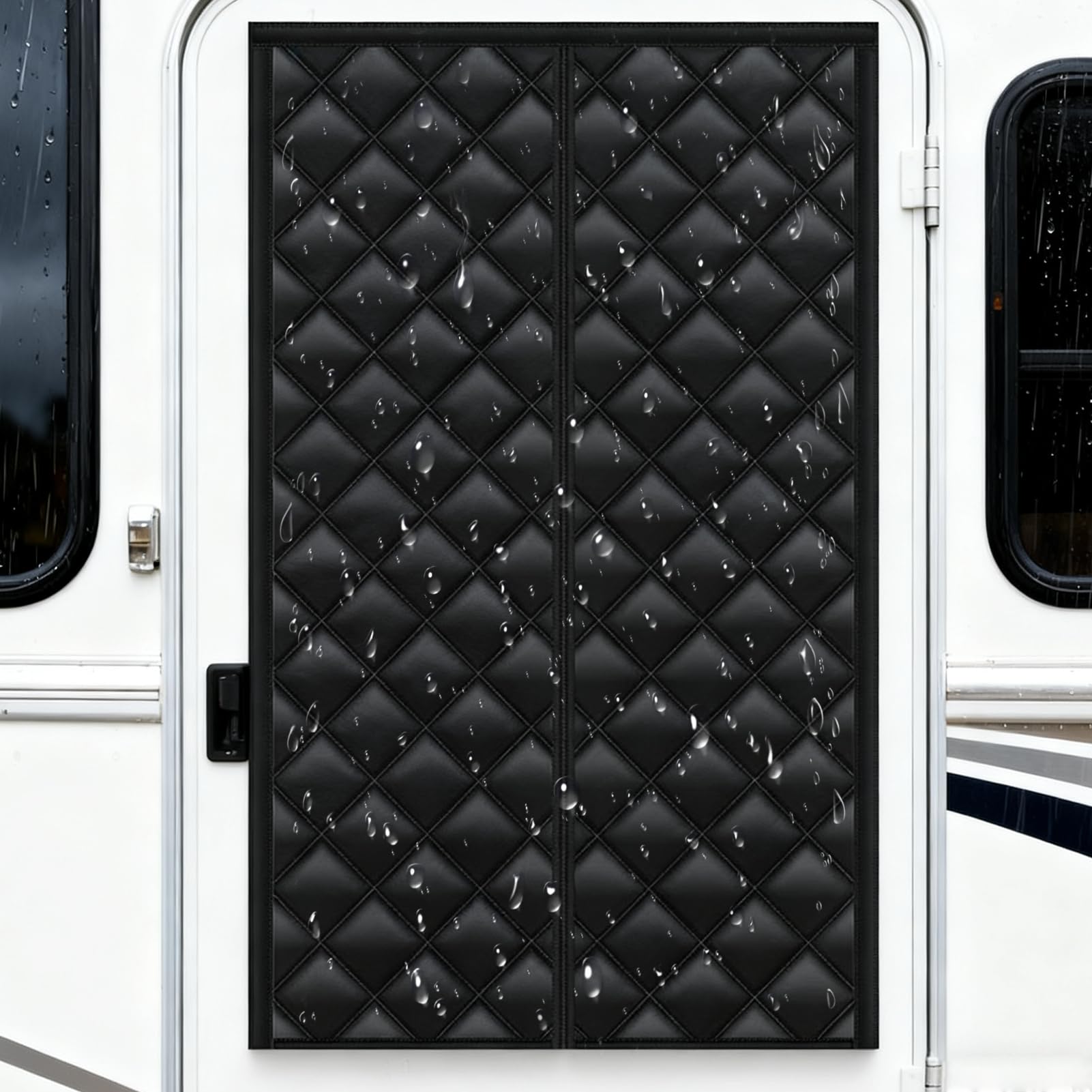 Rideaux Isolants pour Porte De Camping-Car Écran Anti-Vent 84 x 203 cm