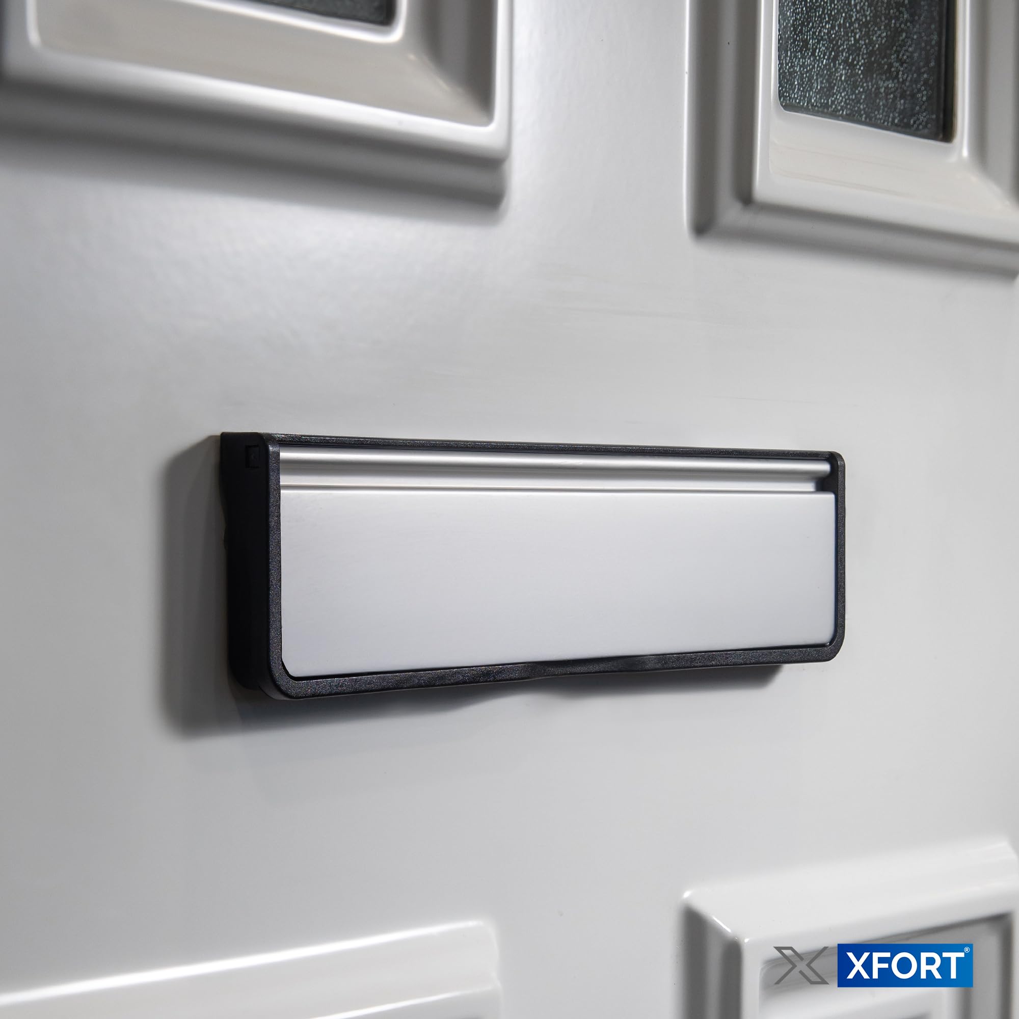 Xfort MailPlate Luxe 10" Letterplate Satin Chrome, Premium Draught Proof Postal Letterbox - Image 4
