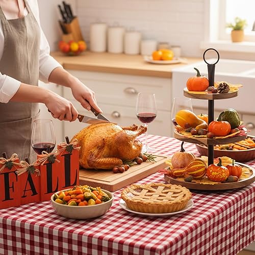 Miniatura 6 de Roowest Juego de 50 piezas de decoración de cosecha de calabazas de otoño, mini calabaza artificial, hojas de otoño, bellotas y 4 piezas de madera