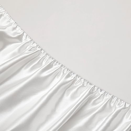 Miniatura 4 de Juego de sábanas de satén de 4 piezas, sábanas de satén suaves y sedosas de lujo tamaño King con 1 sábana bajera de bolsillo profundo, 1 sábana