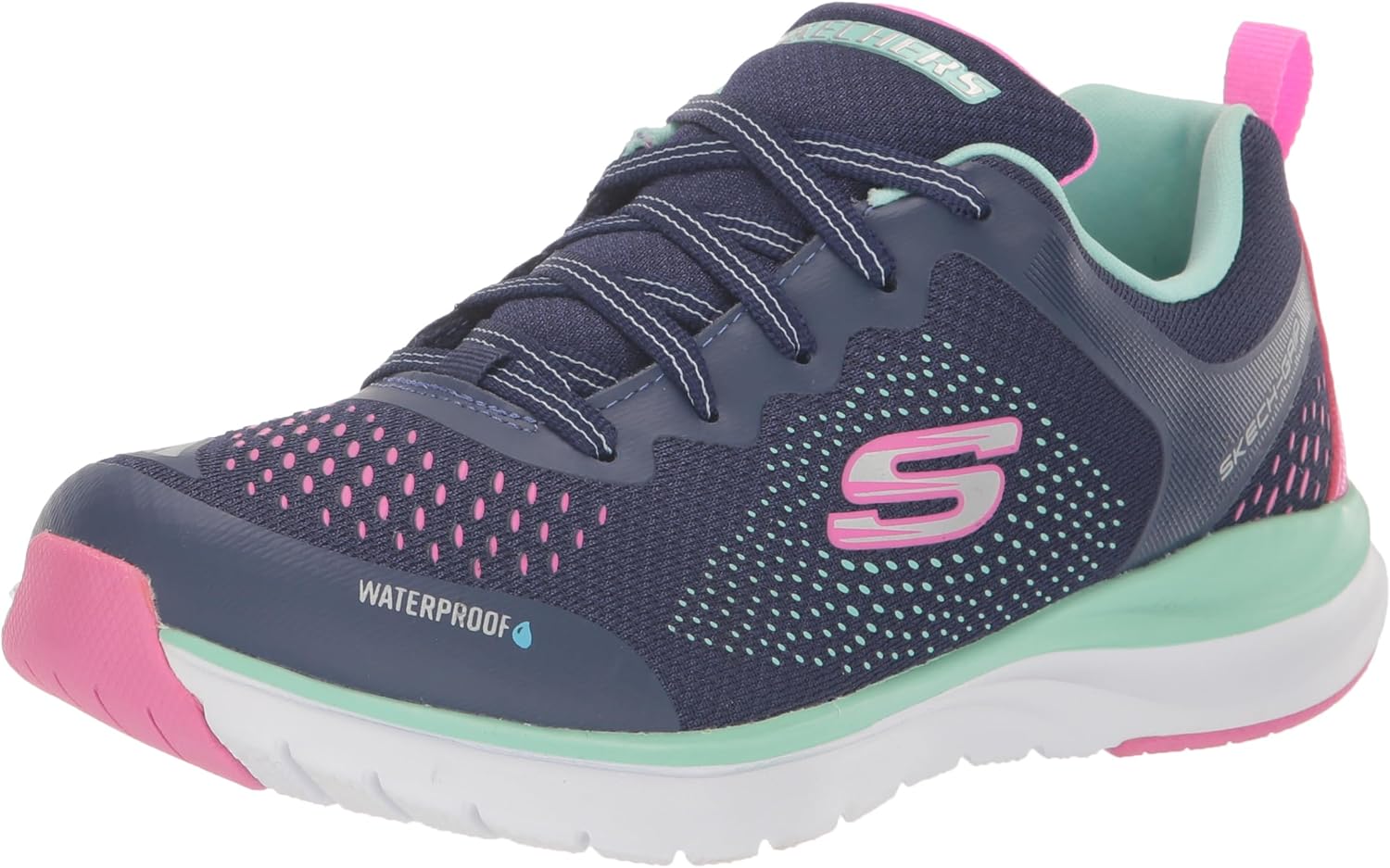 Skechers Kids Ultra Groove-Miss Hydro Sneaker, Navy/Multi, 1 US Unisex Little Kid