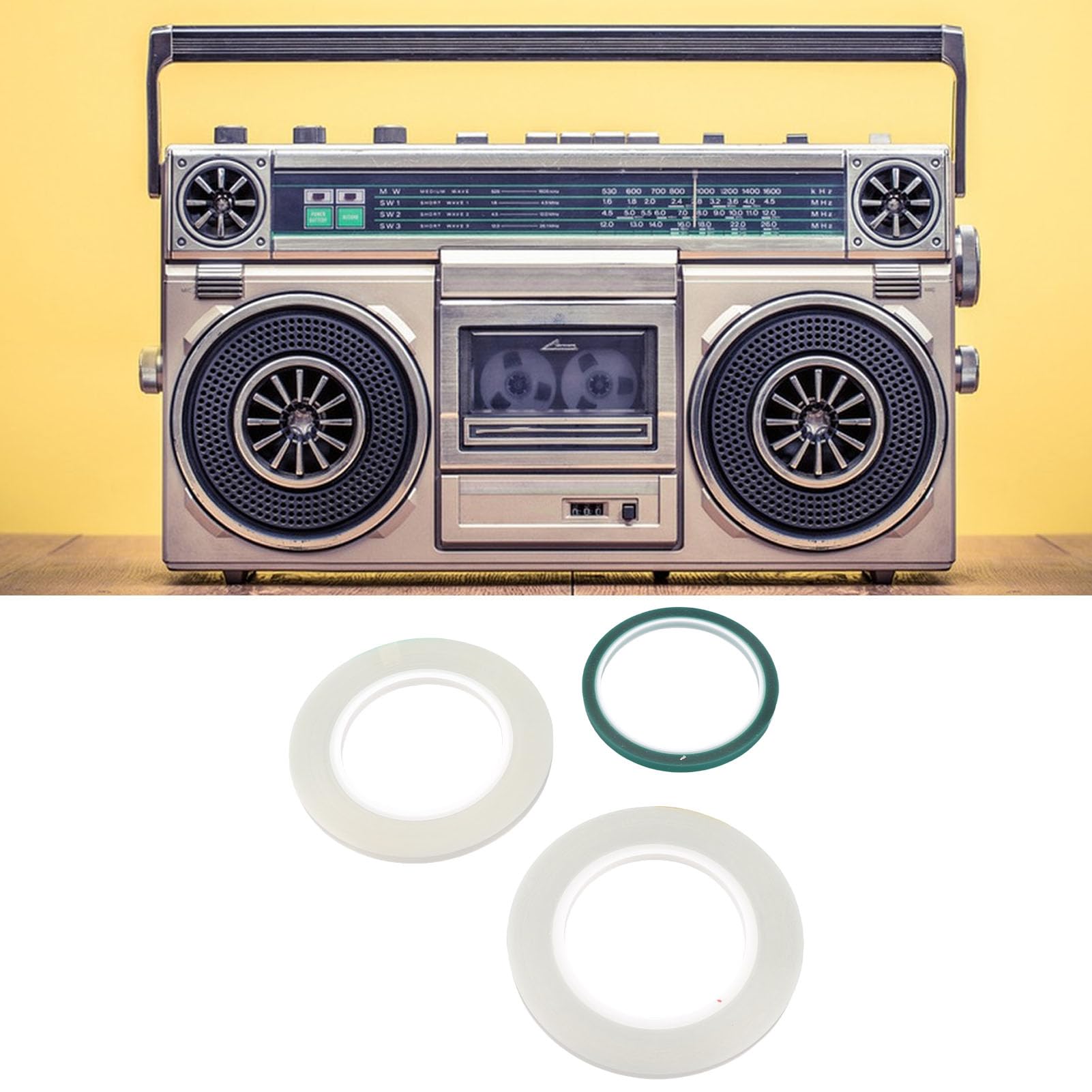 Mingzhe 1/4 10 Zoll Spleißband Professionelles Open Reel Tape Medienspleißband für Revoxsonido Open Reel Kassetten und DAT-Bänder aus Kunststoff