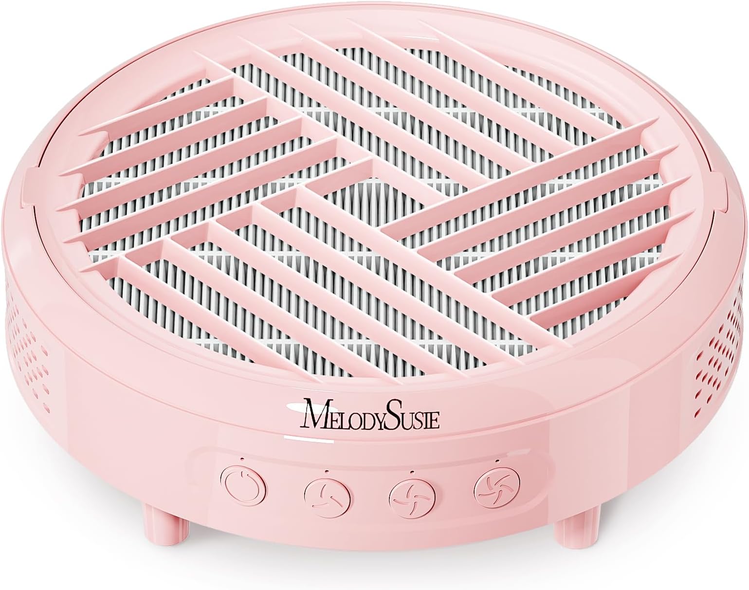 MelodySusie Compact Nail Dust Collector with Lightweight Design, Hpro 3800RPM Portable Nail Vacuum Fan with 3 Suction Modes, Reusable Filter & Easy-Control for Beginners, Nail Students & Home Use,Pink