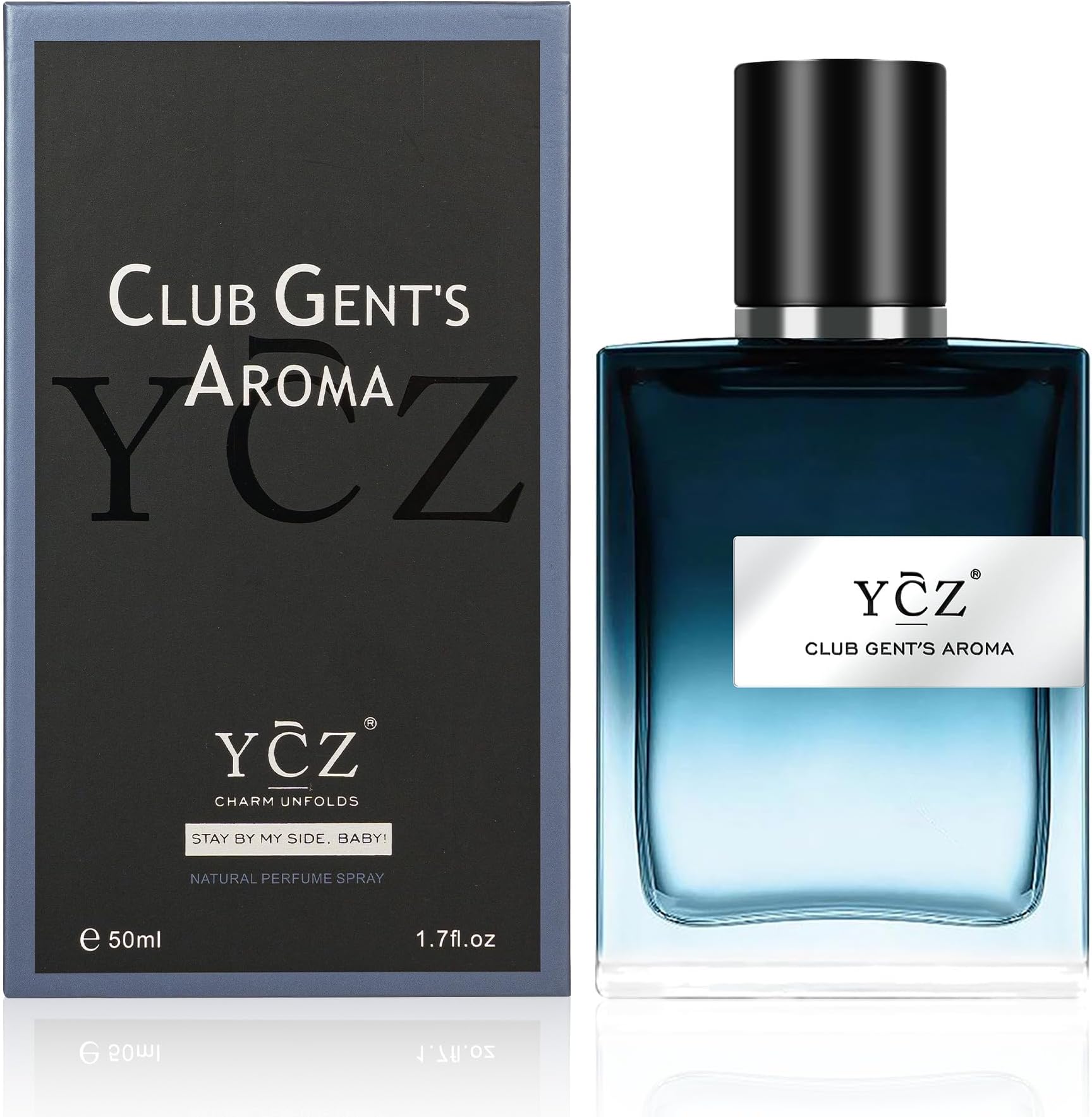 Ycz Club Gentleman's Aroma Eau de Parfum for Men, 1.7 Fl Oz | Long-Lasting Aromatic Fougere Scent With Bergamot, Ginger, And Cedarwood Notes For Parties, Date Night, And Gifts.