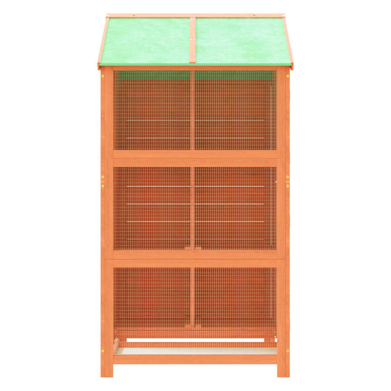 Homgoday Mobili Casetta per Uccelli Marrone 97x81x152 cm Legno Massello di Pino,