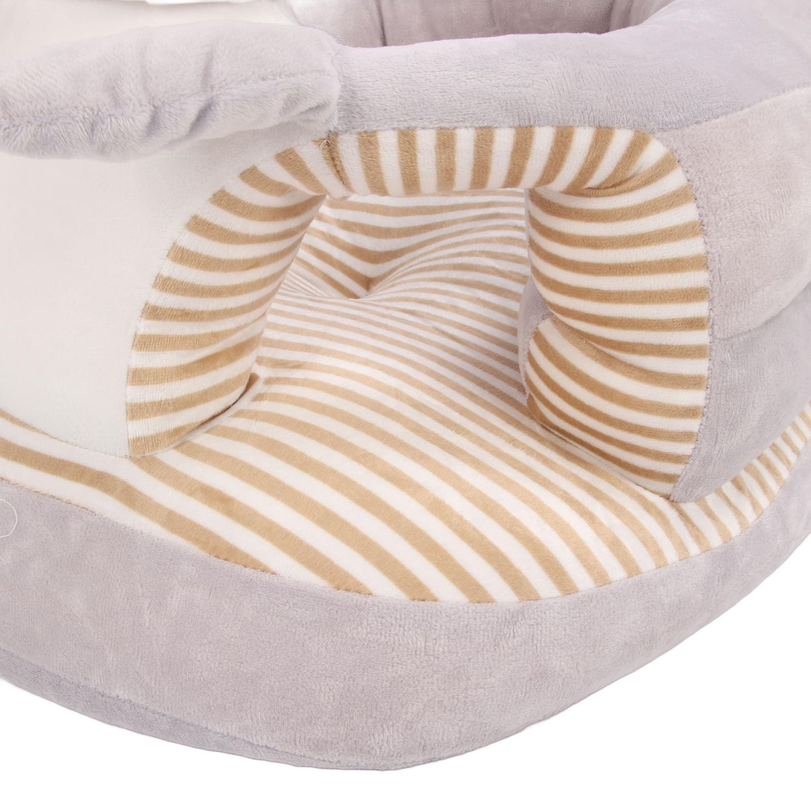 Naroote Asiento de Apoyo para Bebés Silla Suave de Dibujos Animados Lindos para Sentarse Cómodo Soporte de Terciopelo para Bebés y Niños Pequeños 52 X 45 X 36 Cm (Hámster gris)