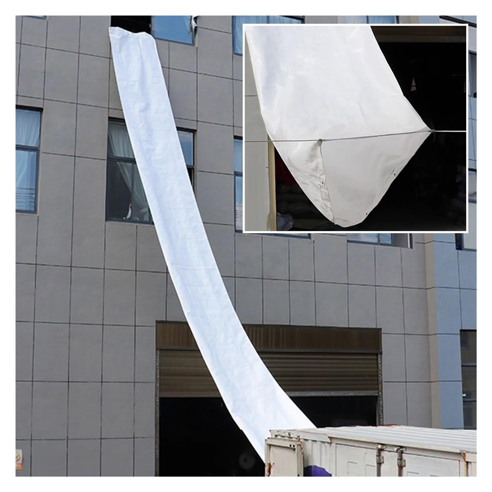 LWJSOCP High-Altitude Unloading Chute, Construction Trash Chute for Warehouse Loading, Cargo Conveyor and Handling Goods Slide Tarpaulin Belt