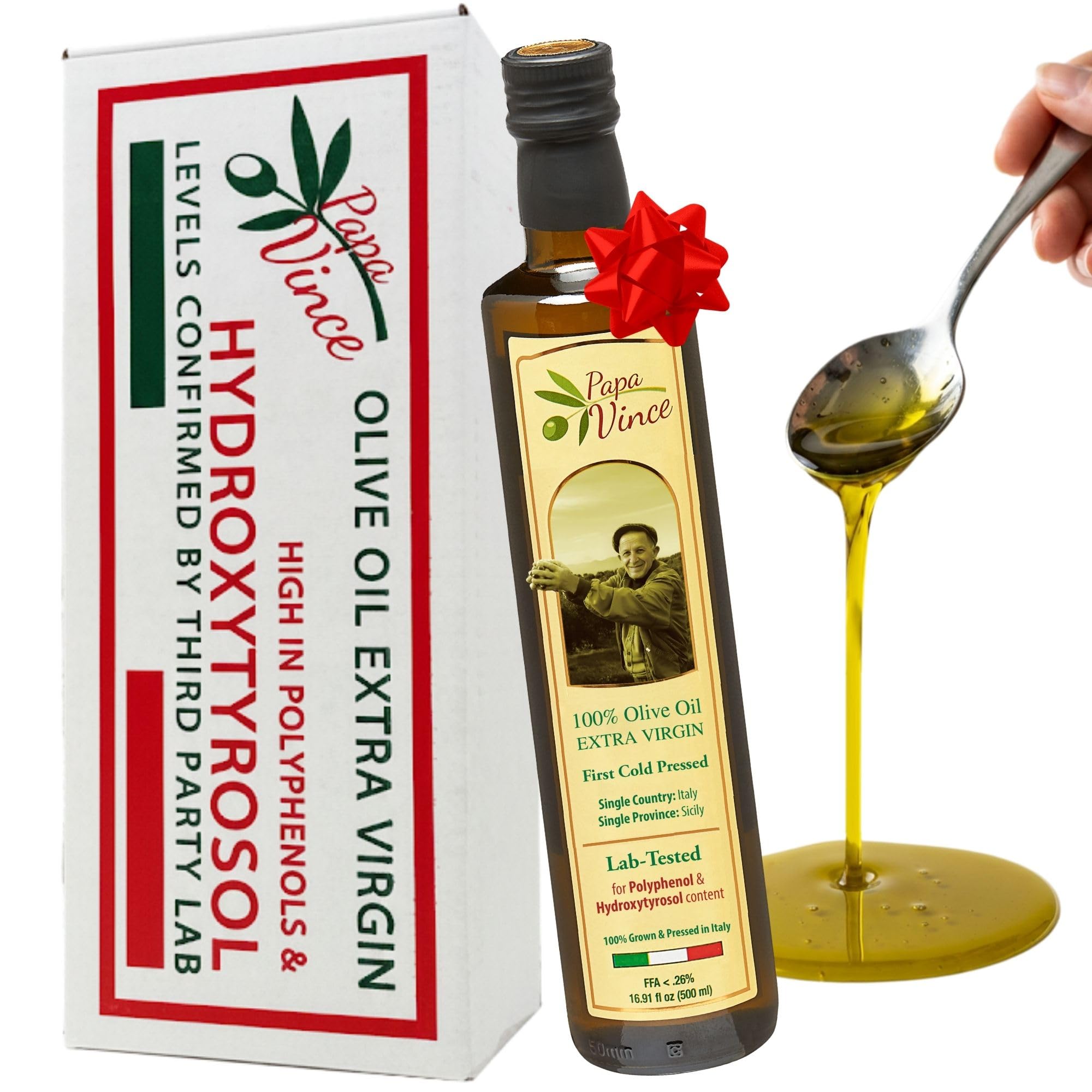Amazon.com : Papa Vince Hydroxytyrosol Lab-Verified Olive Oil