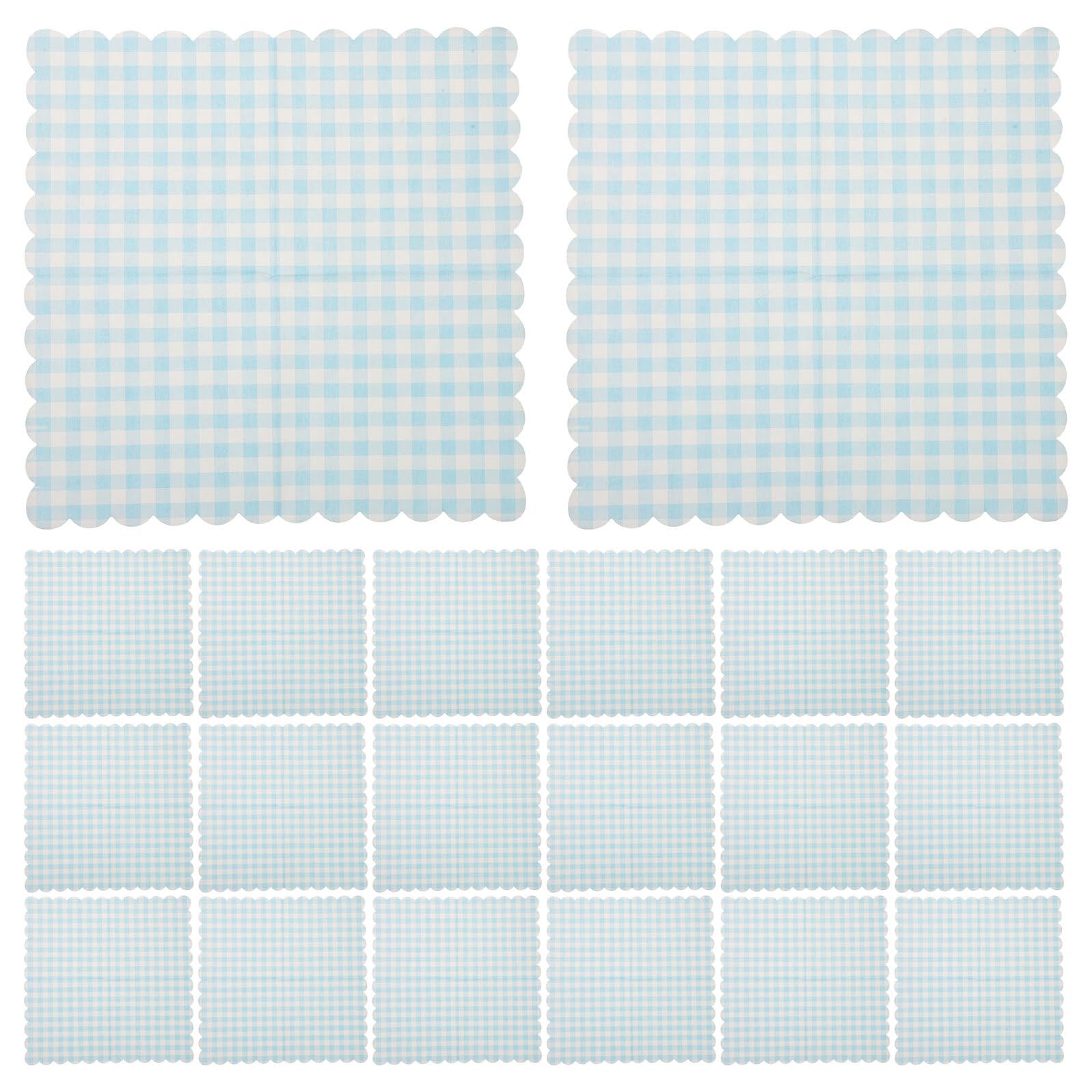 Serviettes à main damiser bleu Homoyoyo fête anniversaire