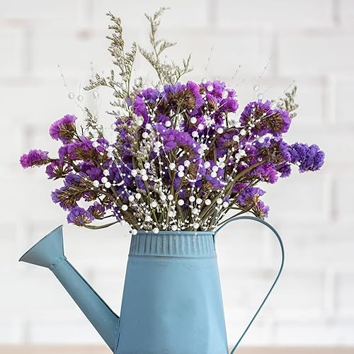 Miniatura 4 de FOMIYES Velas flotantes, velas flotantes, perlas artificiales, cadena de cuentas, guirnalda de flores, alambre con cuentas para decoración de bodas,