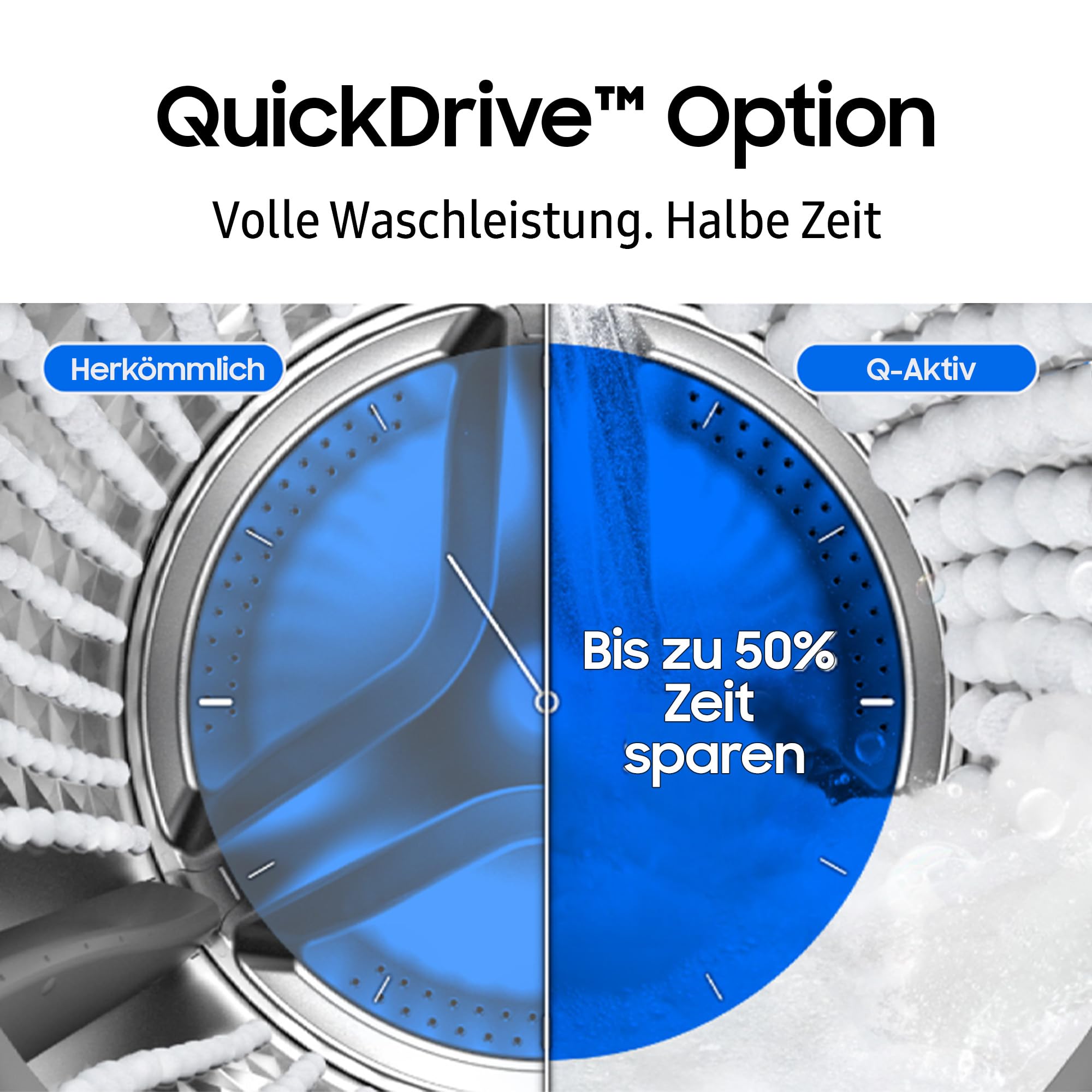 Samsung WD90DB8B85GBU2 Bespoke AI Waschtrockner, 9+6 kg, EEK: D/A (-10%), Waschmaschine und Trockner in einem, QuickDrive, AI Ecobubble, AI Wash, SuperSpeed 39 Min. Waschprogramm, Schwarz