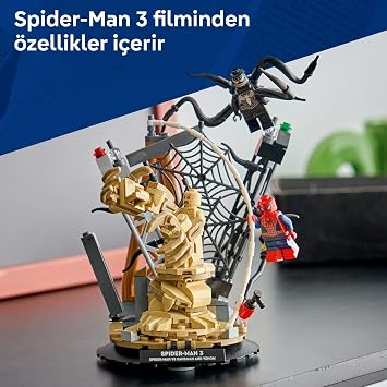 LEGO Marvel Efsanevi Savaş: Örümcek Adam, Kum Adam’a Karşı 76334-9 Yaş Üzeri Çocuklar için Örümcek Adam, Venom ve Kum Adam Minifigürleri İçeren Yaratıcı Oyuncak Yapım Seti, Hediye Fikri (201 Parça)