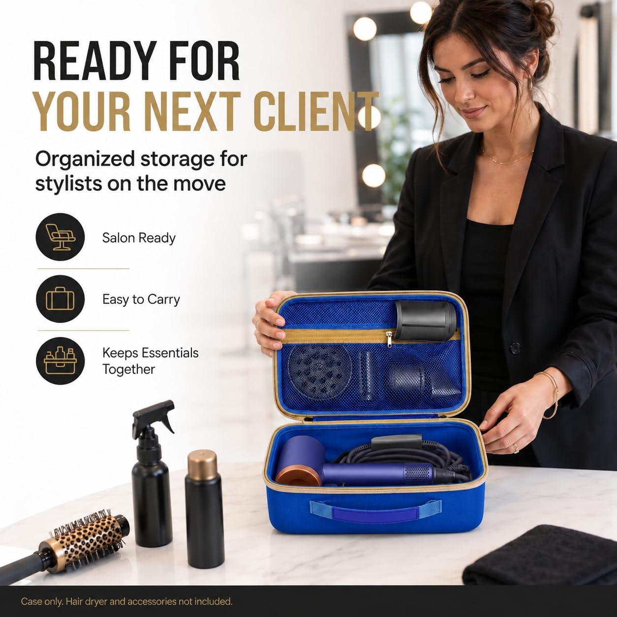 ANKHOH Haartrockneretui für Dyson Supersonic Haartrockner/Premium Haartrockner Limited Geschenkset Edition, Caring Hard Travel Storage Box, Nur Tasche