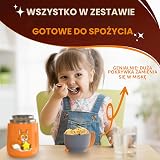 Funkelfuchs – Pojemnik termiczny na jedzenie dla dzieci – 500 ml, pomarańczowy lis, w 100% zabezpieczony przed wyciekiem, pojemnik utrzymujący ciepło, ze stali nierdzewnej, kubek termiczny na jedzenie