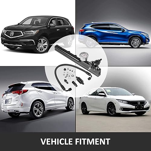 Miniatura 9 de OSIAS Kit de riel de combustible de la serie B de motores intercambiados con regulador de presión de combustible, medidor de diámetro de combustible