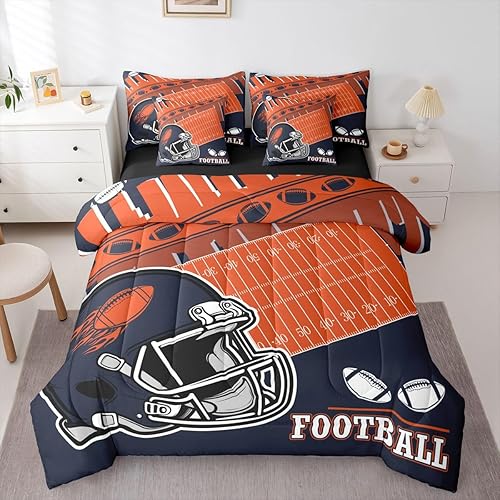 Erosebridal Football City Full Comforter Set with Sheets 7 P