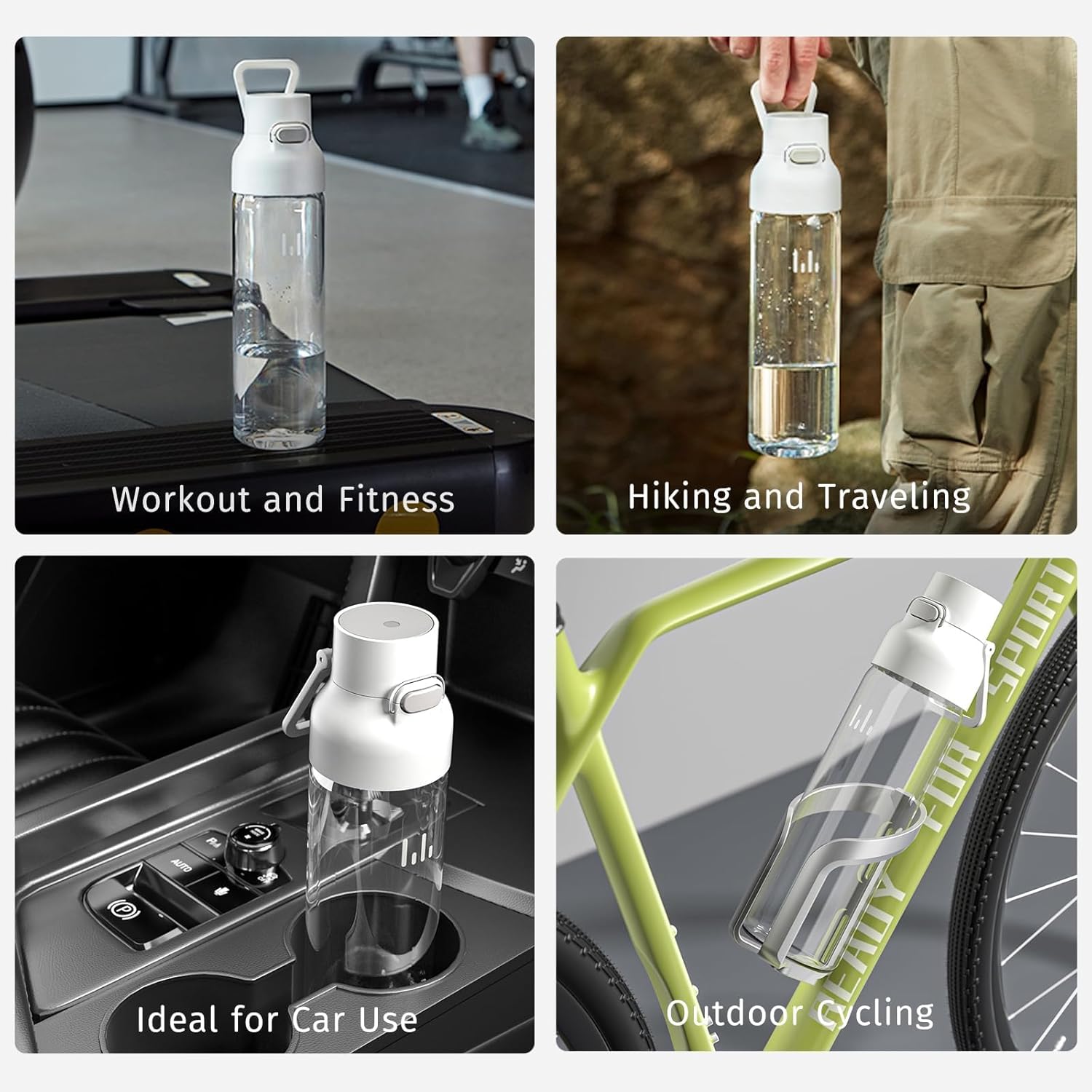 26oz Clear Water Bottle, Leak Proof One-Hand Open Flip Lid, Cup Holder Compatible, BPA-Free USA Tritan Plastic, Dishwasher Safe for Office, School, Gym & Outdoor Use (1 Pack) - Image 7