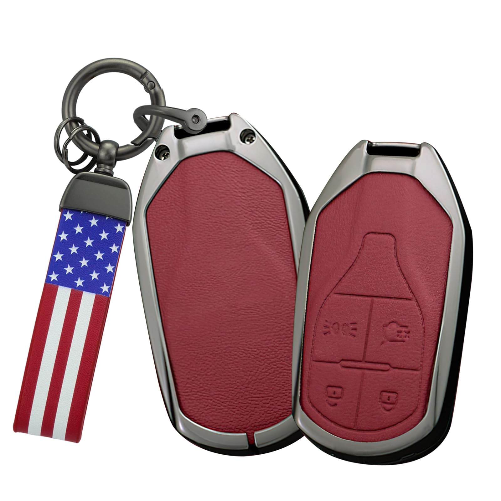 Coque de clé Maserati au look drapeau rouge idéal pour protéger votre télécommande - 8