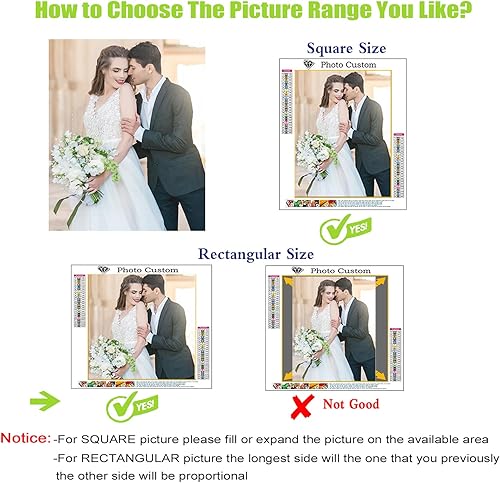 Miniatura 6 de Pintura de diamante personalizada 5D, foto de arte de diamante personalizada, tu propia imagen, kits de fotos de pintura de diamante, pintura por