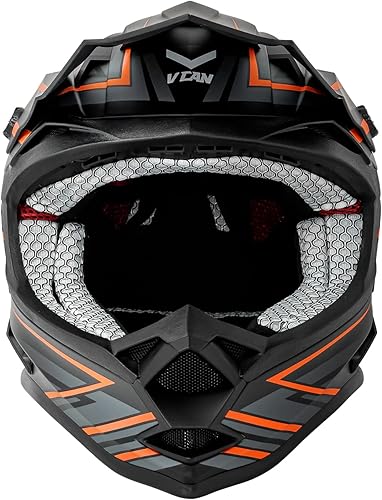 Miniatura 3 de VCAN VX38 - Casco para adultos, cuatrimoto, motocicleta, cuatrimoto, moto, cuesta abajo, con gafas aprobadas por DOT