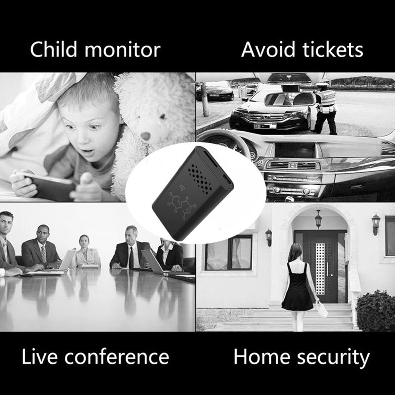 SENECESLI Caméra de sécurité WiFi, Caméra de Surveillance HD 1080P, Détection de Mouvement avec Microphone intégré, Caméra Intérieure USB pour Chien de Compagnie, Nounou, Surveillance de