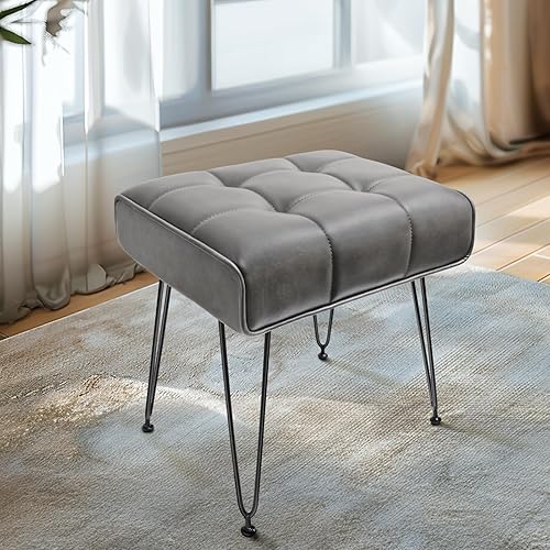 Miniatura 9 de HOUCHICS Taburete de tocador, taburete de maquillaje, taburetes de tocador para maquillaje, silla de tocador, taburete de tocador, silla de tocador