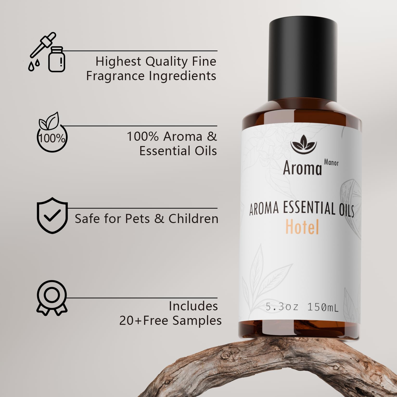 Hotelduft Ätherisches Öl - Hotel Ätherische Öl-Mischung - Luxuriöses, von Hotels inspiriertes Aromatherapie-Diffusoröl für Zuhause - Clementine, Grüner Tee, Sandelholz - für Diffusor, Luftbefeuchter,