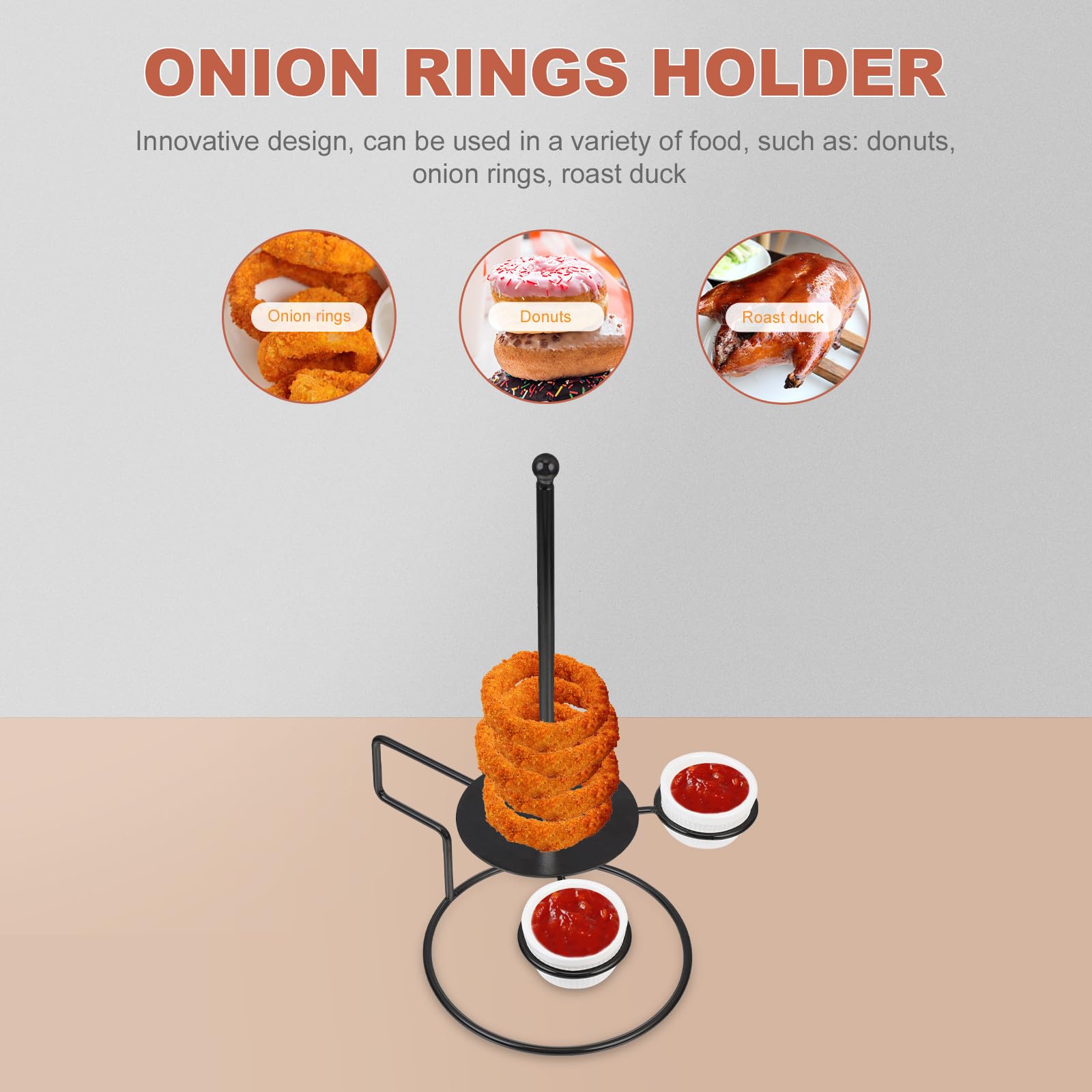 1juego Soporte Para Donuts y Aros De Cebolla Exhibidor De Postres Para Fiestas y Cumpleaños Para Bodas y Celebraciones Color Negro Reutilizable y Elegante
