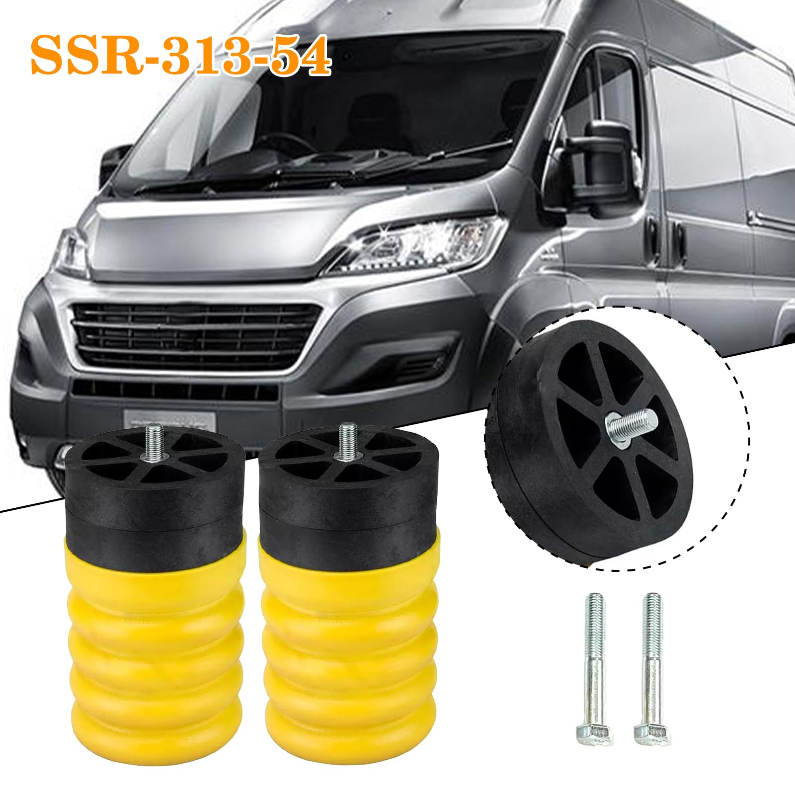 Kit de resortes de aire traseros compatibles con Ducato Jumper Boxer desde 2006, SSR-313-54, 2 resortes amortiguadores de coche traseros, reemplazo para SuperSprings Sumo-Springs