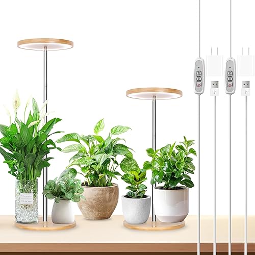 Miniatura 18 de LORDEM - Luz de crecimiento led de espectro completo para plantas de interior, de escritorio, temporizador automático para 4H/8H/12H, 4 niveles Negro