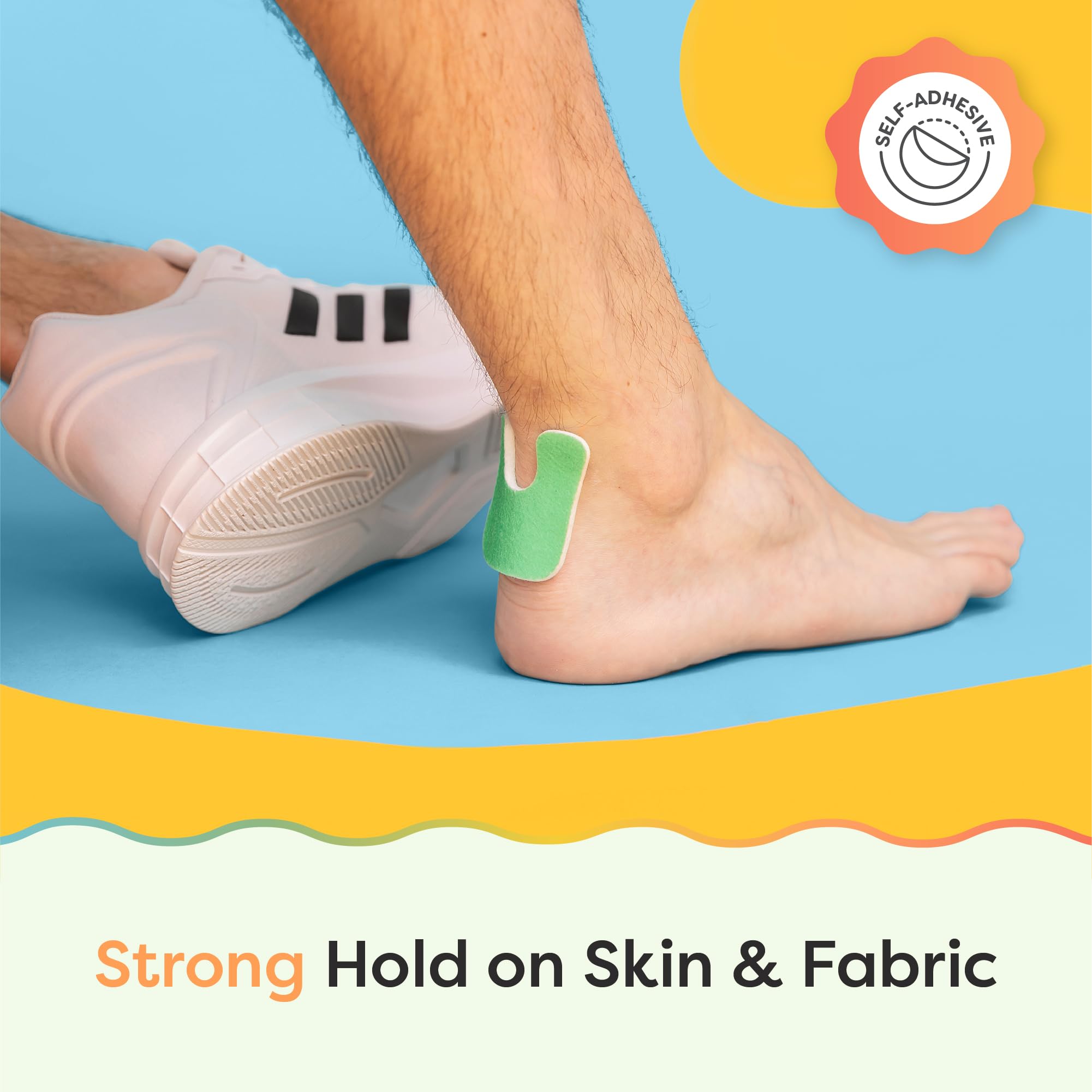 ZenToes I cuscinetti in feltro a forma di U proteggono i calli dall'attrito sulle scarpe e riducono il dolore ai piedi e ai talloni di 0,3 cm