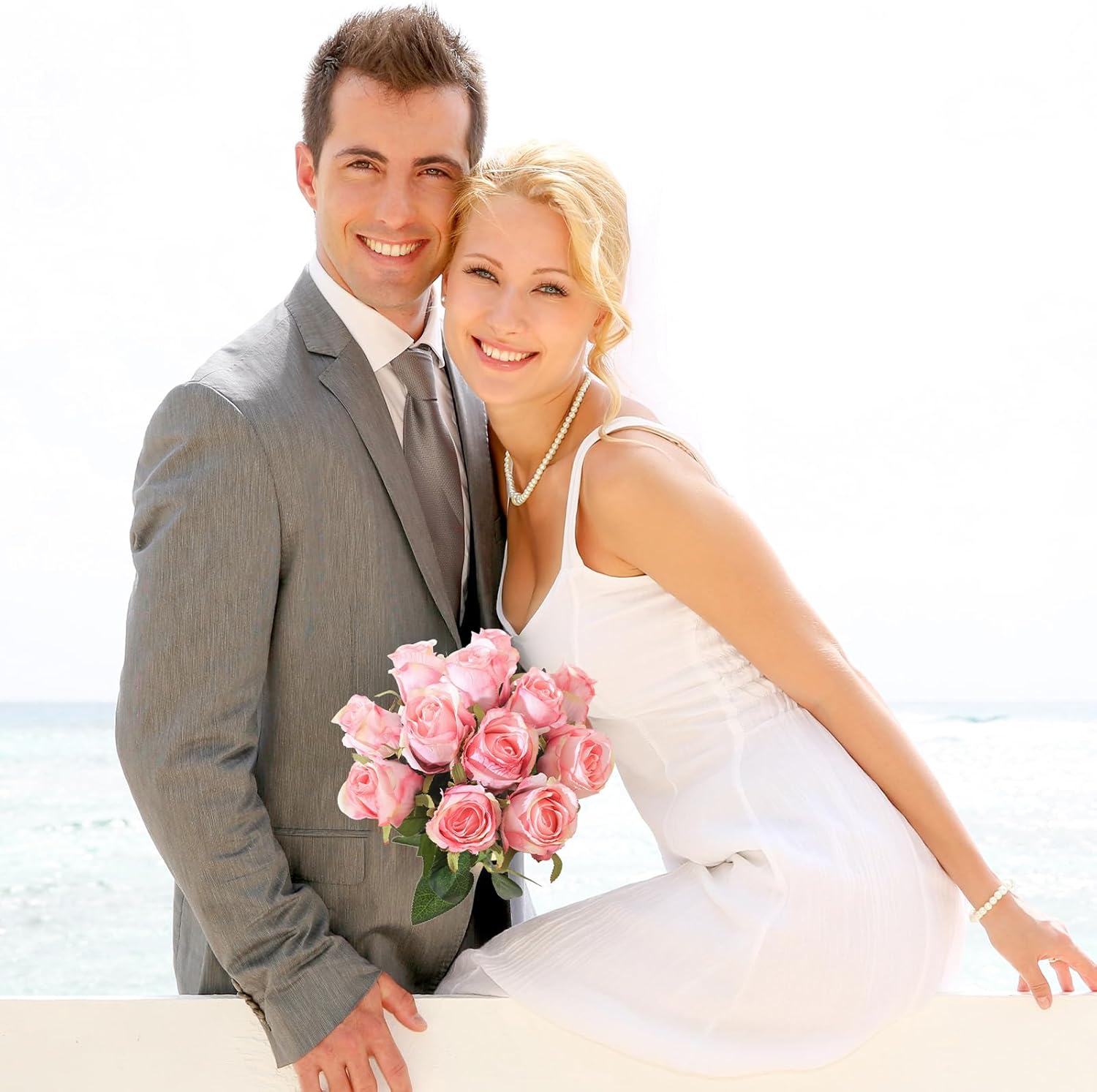 12pcs Light Pink Roses Artificial Flowers – Realistic Silk Velvet Fake Flowers with Long Stems for Valentines Day Wedding Bouquets Home Decoration Party Centrepieces & DIY Floral Arrangements - Image 6