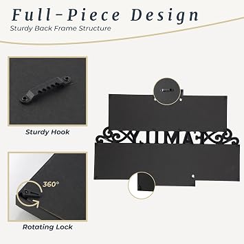 Family Collage Picture Frame - Wall Hanging with 7 Puzzle-Style Openings - Displays Three 4x6 and Four 5x7 Photos of Memories by Lavish Home (Black)