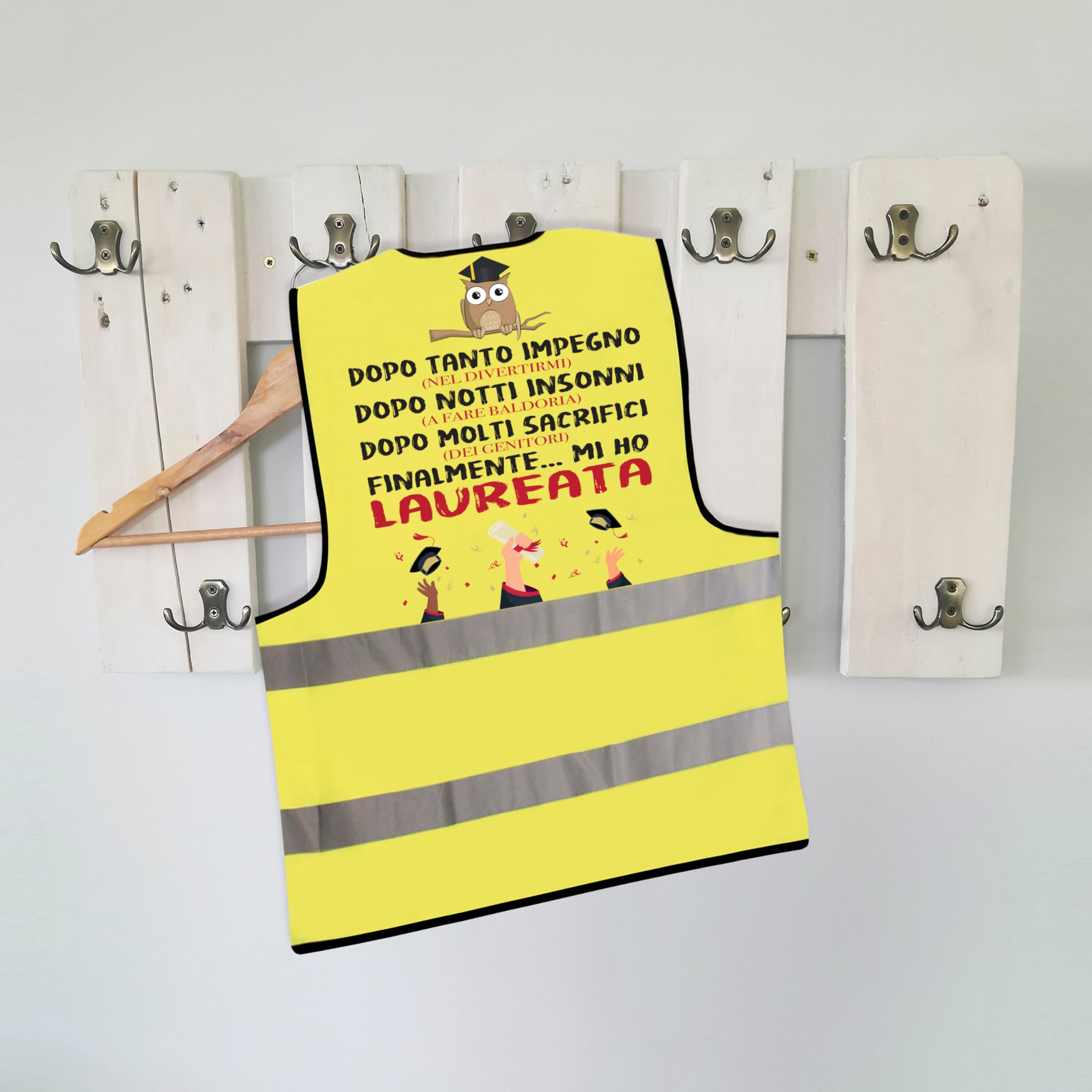 Gilet Laureata Divertente – Idea Regalo Laurea Donna Originale – Regali Travestimento Gadget Scherzi per la Laurea Ragazza Originali