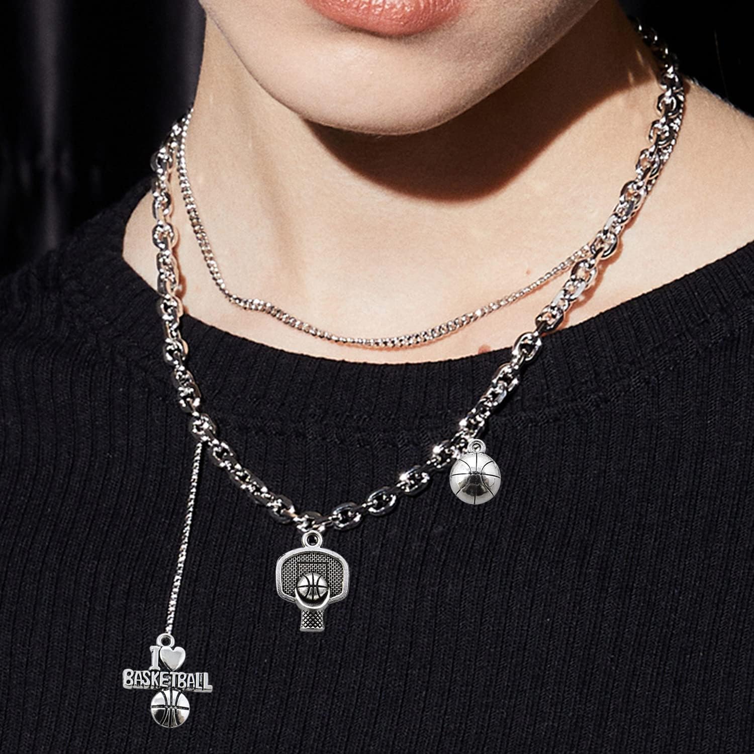 Honbay 60PCS Alloy Ball Sports Charms Basketball Hoop Pendant Collection for DIY Earring Necklace Bracelet Jewelry Crafting Making (3 Style) - Image 6