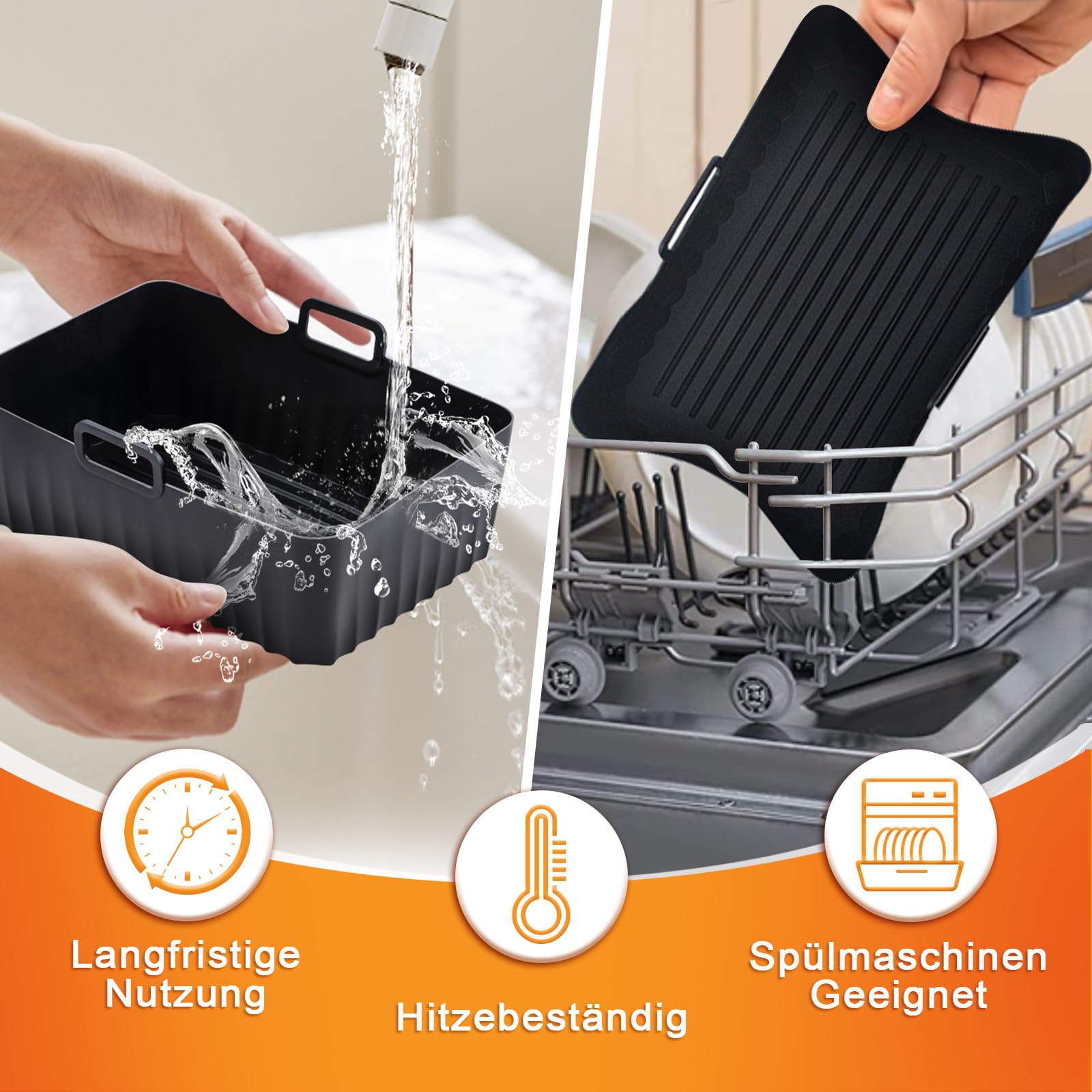 Zestaw akcesoriów do Airfryer Ninja Foodi AF300EU AF400EU, hunnycook 10 szt. Airfryer do Airfryer 7,6 l / 9,5 l Ninja Dual Airfryer, w zestawie akcesoria do Airfryer, forma silikonowa, stojaki i