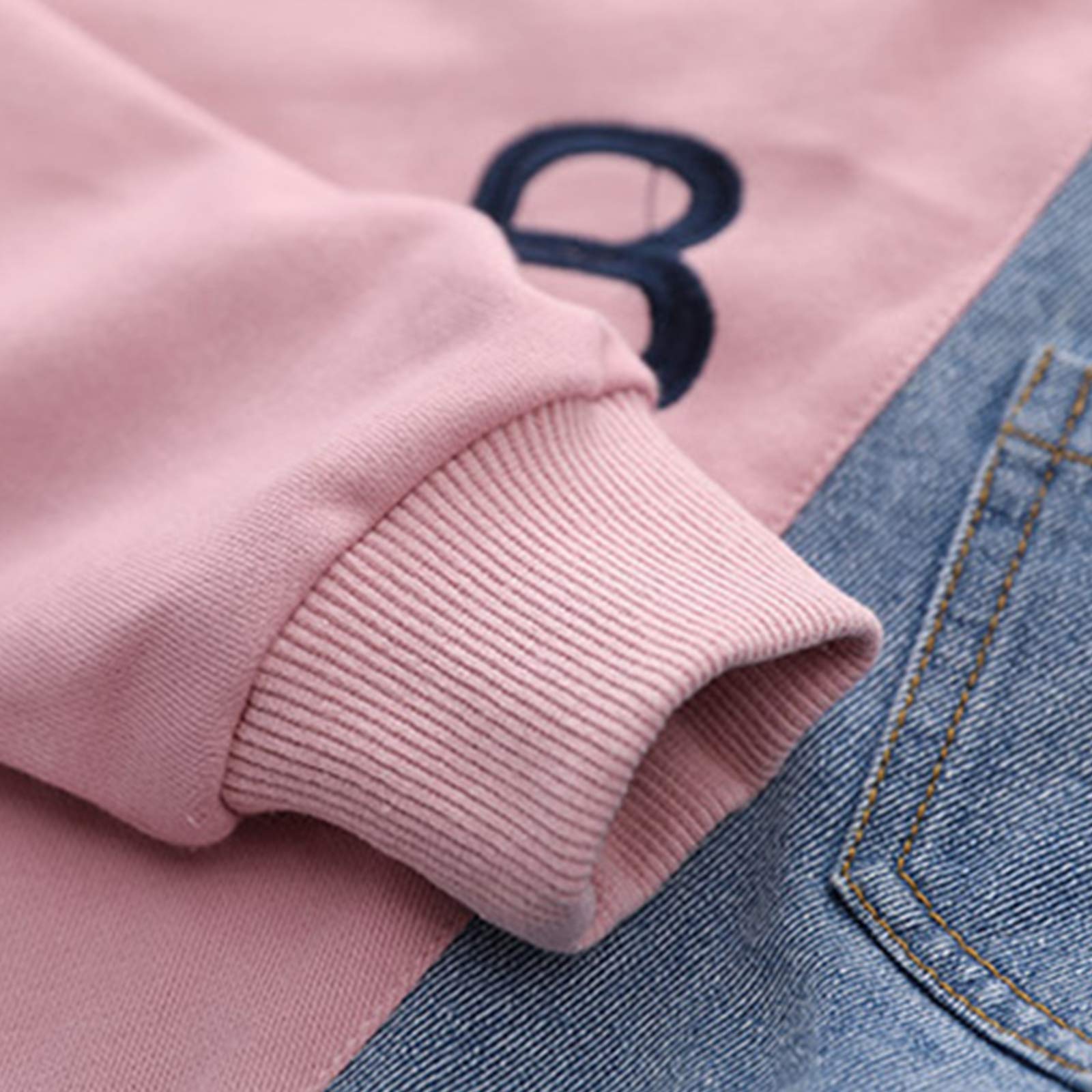 amropi Filles Ensembles Pantalon et Haut Sweats Survêtement Jeans Jogging Vêtement pour 3-12 Ans