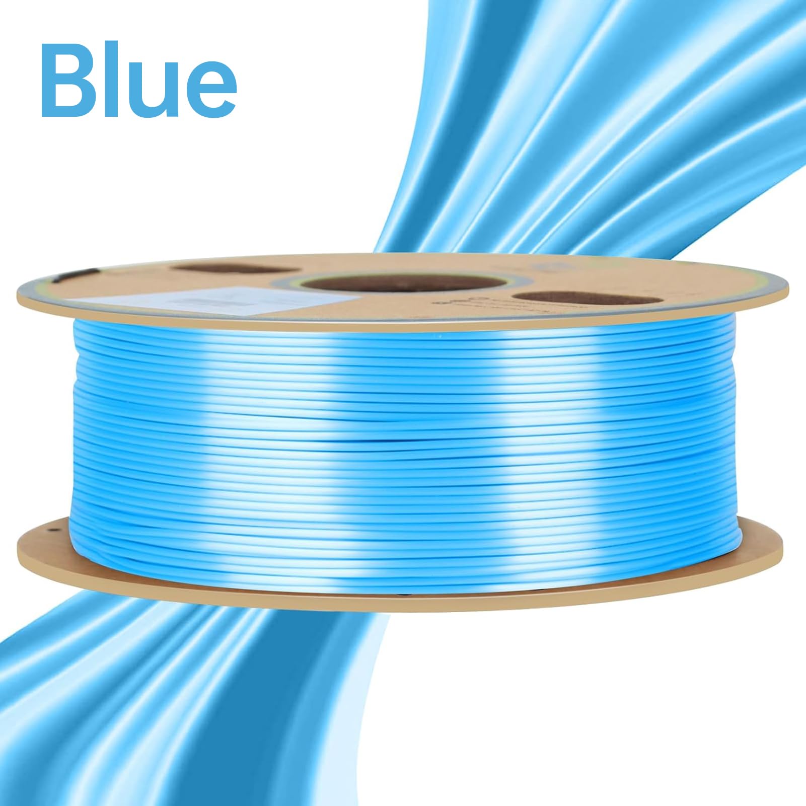 YOUSU Filamento PLA de Seda para Impresora 3D de 1,75 mm, Filamento de Impresora 3D PLA de Seda Dorada, Precisión Dimensional / 0,03 mm, Acabado Metálico Brillante con Paquete (Azul)